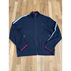NWOT Polo Ralph Lauren Full Zip Cotton Track Jacket in Size XL in Black